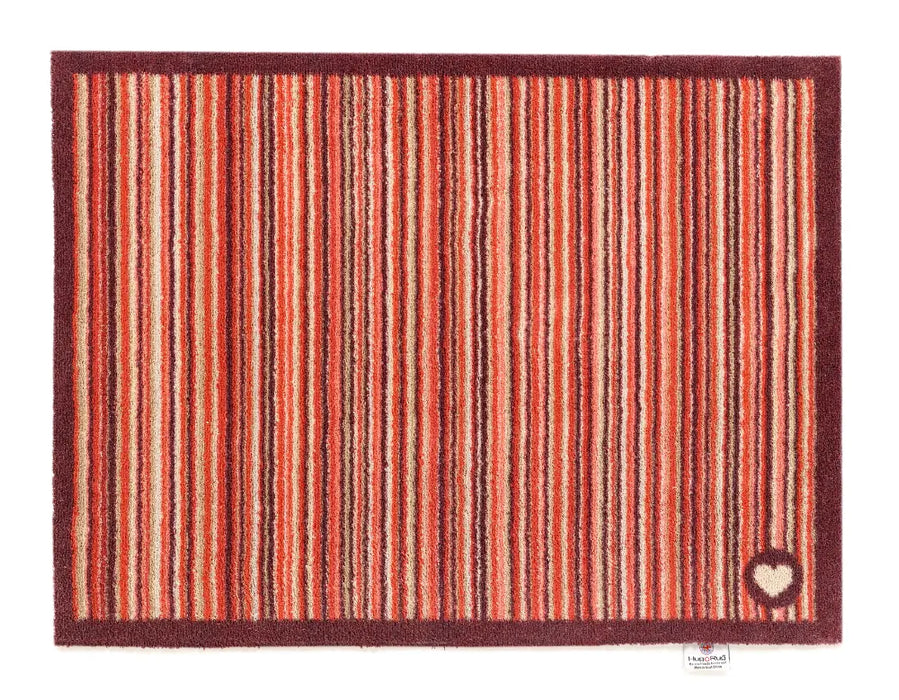 Patterned Hug Rug Red Stripe 2
