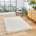 Think Rugs super teddy beige Beige Living Room Shaggy Rug.