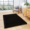 Think Rugs super teddy black Black Living Room Shaggy Rug.