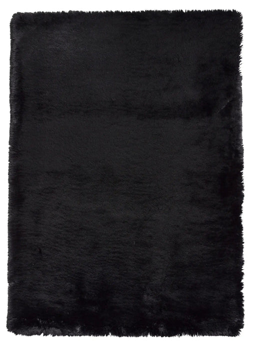 Think Rugs super teddy black Black Living Room Shaggy Rug.