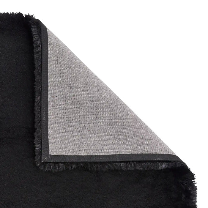 Think Rugs super teddy black Black Living Room Shaggy Rug.
