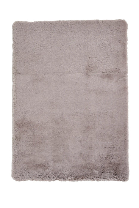 Think Rugs super teddy grey Grey Living Room Shaggy Rug.