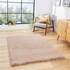 Think Rugs super teddy mink Brown Living Room Shaggy Rug.