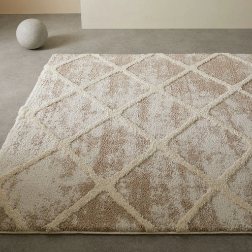 Oriental Weavers tribal 3071 j Beige Living Room Geometric Rug.