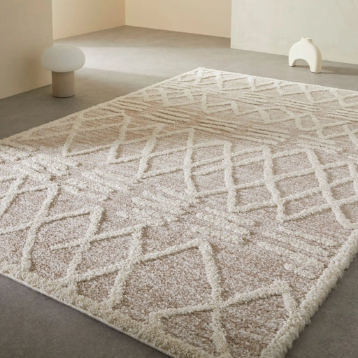 Oriental Weavers tribal 626 w Beige Living Room Geometric Rug.