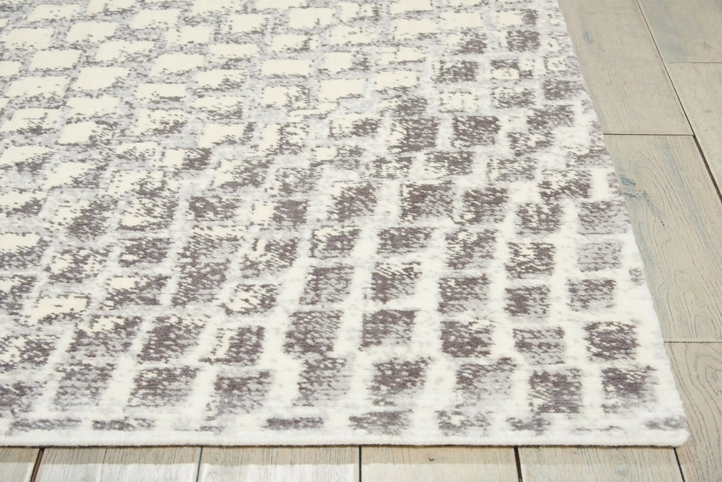 Nourison twilight nourison twi08 cream Beige, Multicoloured Living Room Wool Rug.