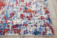 Nourison twilight nourison twi25 red blue Blue, Multicoloured, Red Living Room Wool Rug.