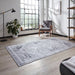 Think Rugs topaz think h1265 grey Grey Living Room Flat Weave Rug.
