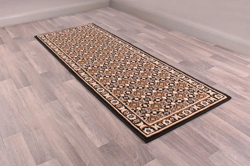 Rug Style traditional poly esta black Beige, Black Living Room Moroccan Rug.