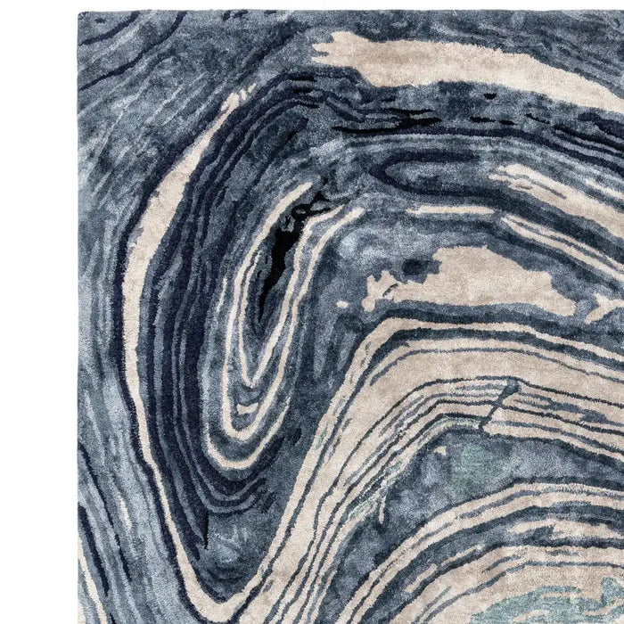 Asiatic katherine carnaby tuscany lazulite marble Blue Living Room Wool Rug.