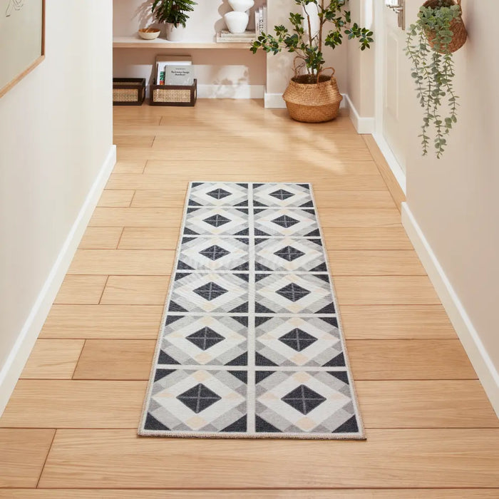 Victoria H1190 Grey/Beige Washable Rug