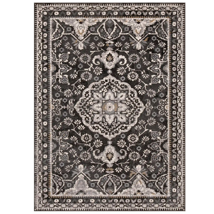 Oriental Weavers vinci 1401 b Grey Living Room Moroccan Rug.