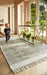 Rug Guru vintage fringe mocha oyster Grey, Ivory Living Room  Rug.