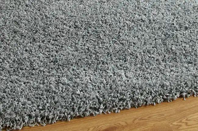 Think Rugs vista plain 2236 grey Grey Living Room Shaggy Rug.