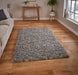 Think Rugs vista plain 3547 silver Grey Living Room Shaggy Rug.