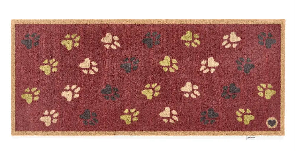 Hug Rug Washable Wipe Your Paws Burgundy Multi