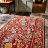 Morris & Co morris and co wilhelmina russet 127400 Multicoloured, Red Living Room Wool Rug.