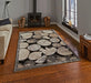 Think Rugs woodland think 4626 cream grey Grey, Ivory Living Room  Rug.