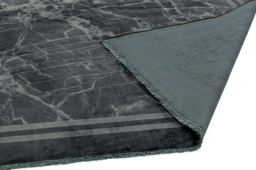 Asiatic zehraya ze03 grey border Grey, Black Living Room  Rug.