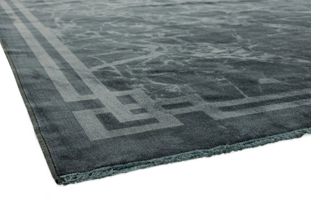 Asiatic zehraya ze03 grey border Grey, Black Living Room  Rug.
