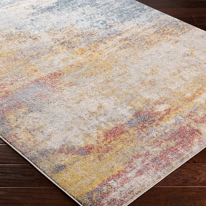 VALERIE Abstract Modern Marble Light Grey Rug