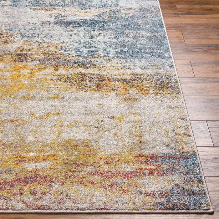 VALERIE Abstract Modern Marble Light Grey Rug