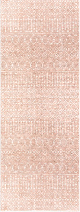 SAANJH Shaggy Global Plush Pile Blush Rug