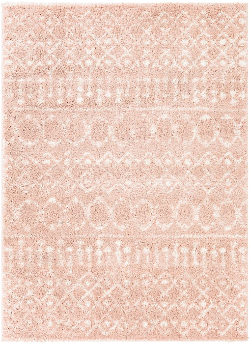 SAANJH Shaggy Global Plush Pile Blush Rug