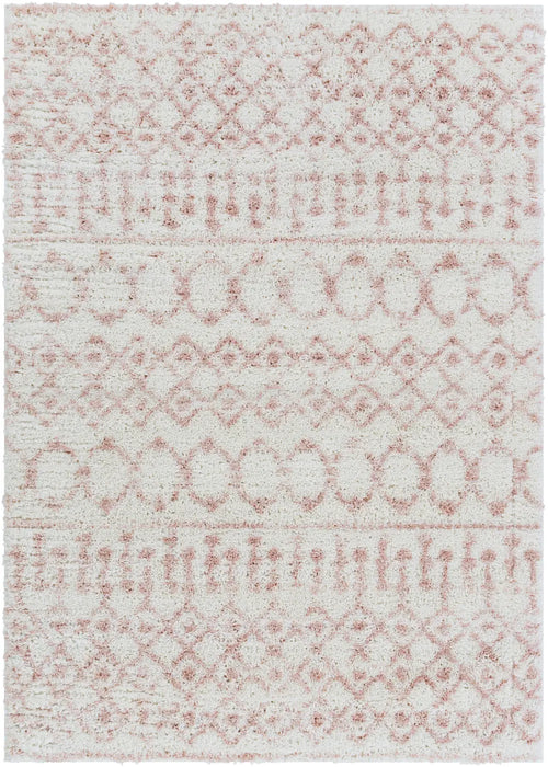 SAANJH Shaggy Global Plush Pile Pale Pink Rug