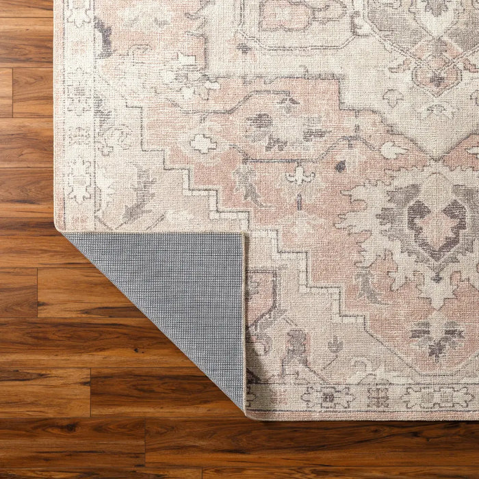 KRISHNA Becki Owens x Livabliss Vintage Traditional Oriental Boho Salmon Rug