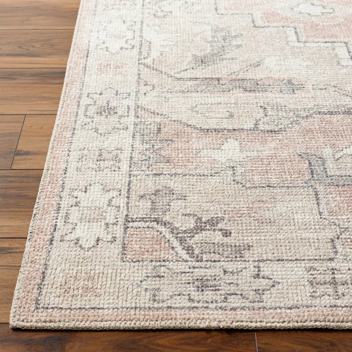 KRISHNA Becki Owens x Livabliss Vintage Traditional Oriental Boho Salmon Rug