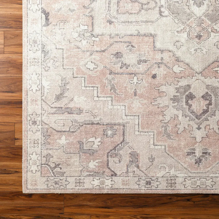KRISHNA Becki Owens x Livabliss Vintage Traditional Oriental Boho Salmon Rug