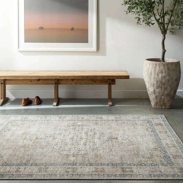 SIMRAN Becki Owens x Livabliss Vintage Traditional Oriental Boho Brown/Cream Rug