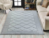 Serdim Rugs valencia 745 grey Grey Living Room Geometric Rug.