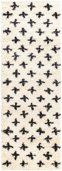 ELIZA Shaggy Modern Plush Pile Cream Rug