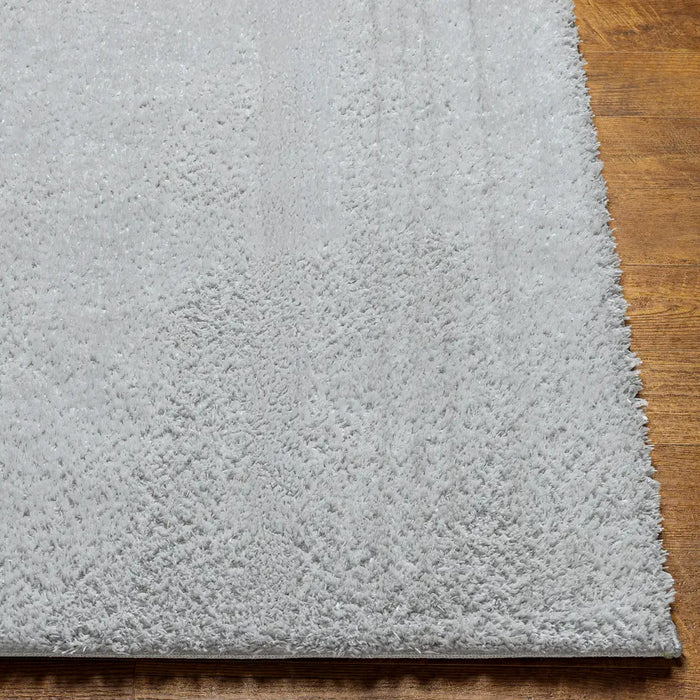 CLAIRE Shaggy Solid Color Plush Pile Grey Rug Grey