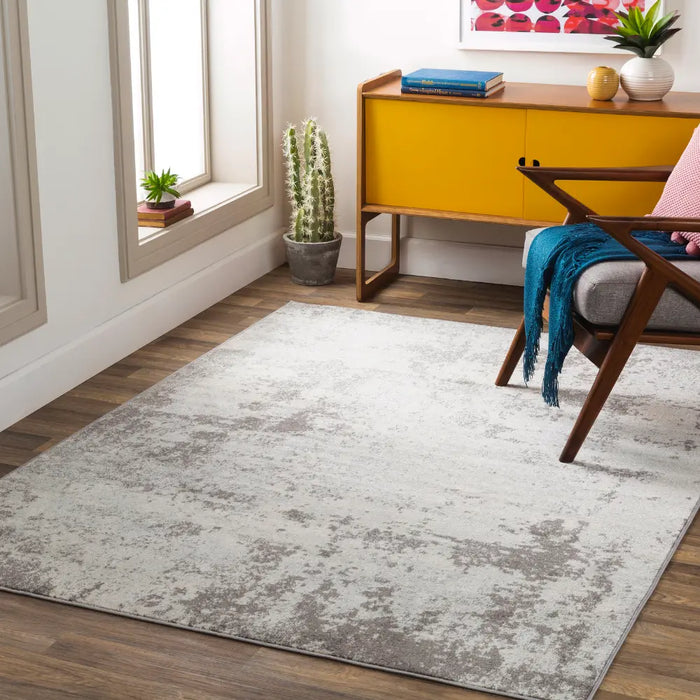ALEX Abstract Modern Marble Medium Grey Rug
