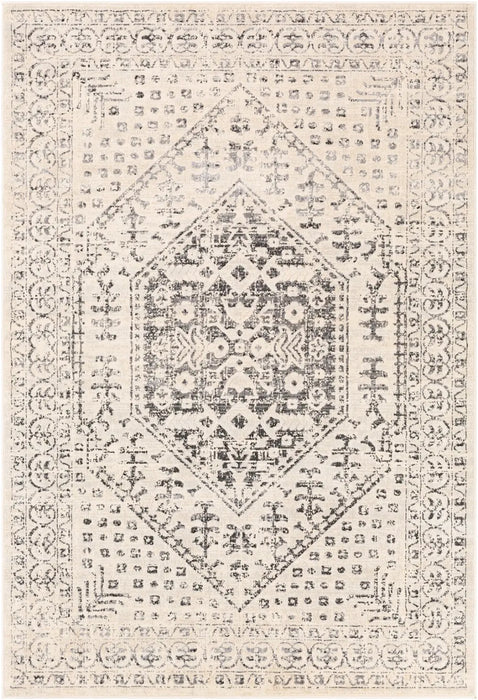 CALIX Vintage Traditional Oriental Boho Beige/Grey Rug