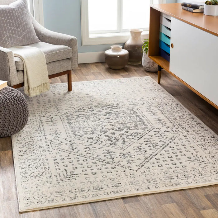 CALIX Vintage Traditional Oriental Boho Beige/Grey Rug