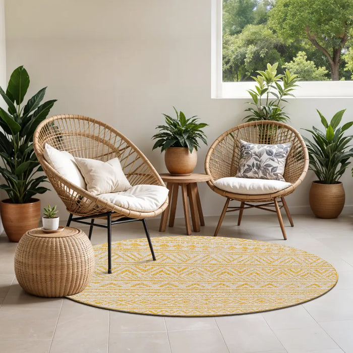 DIKSHA In- & Outdoor Global Saffron Rug