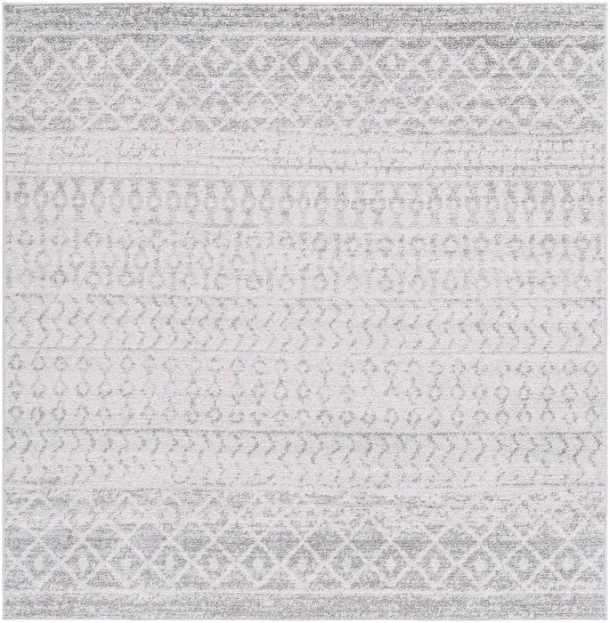 MILA Scandi Geometric Light Grey/White Rug