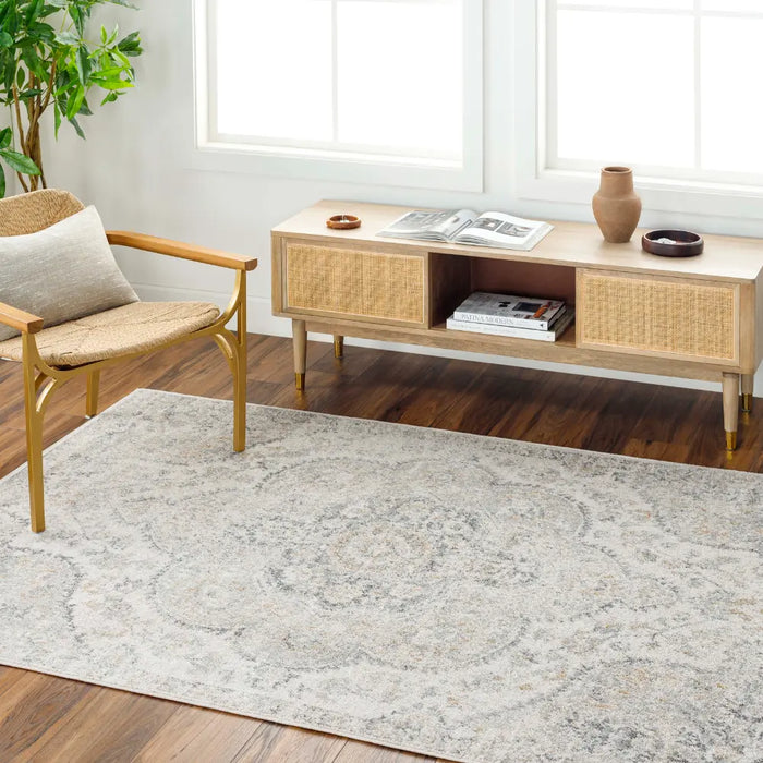 JULIA Vintage Traditional Oriental Boho Medium Grey Rug