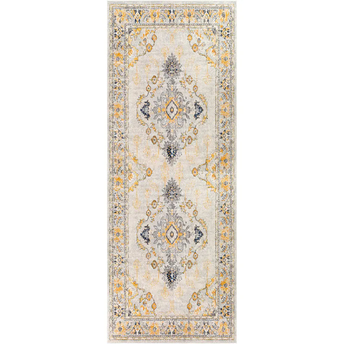 SONAM Vintage Traditional Oriental Boho Yellow Rug