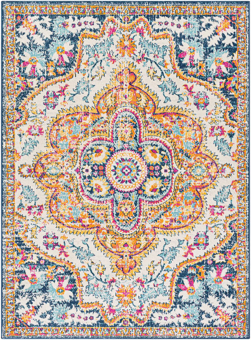 WILLOW Vintage Traditional Oriental Boho Navy Rug