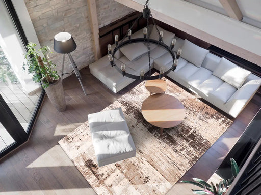 Mastercraft galleria 63378 6282 beige brown Brown, Beige Living Room Moroccan Rug.