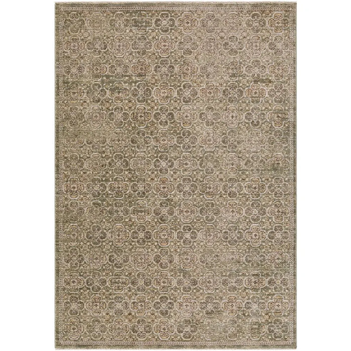 KENY Galey Alix x Livabliss Vintage Traditional Oriental Boho Brown/Olive Rug