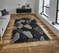Think Rugs noble house pebbles 5858 grey cobalt Grey Living Room Shaggy Rug.
