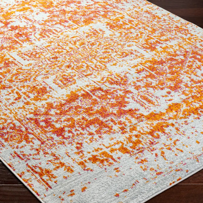 JULIETTE Vintage Traditional Oriental Boho Orange/White Rug