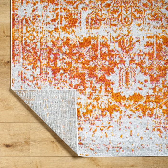 JULIETTE Vintage Traditional Oriental Boho Orange/White Rug