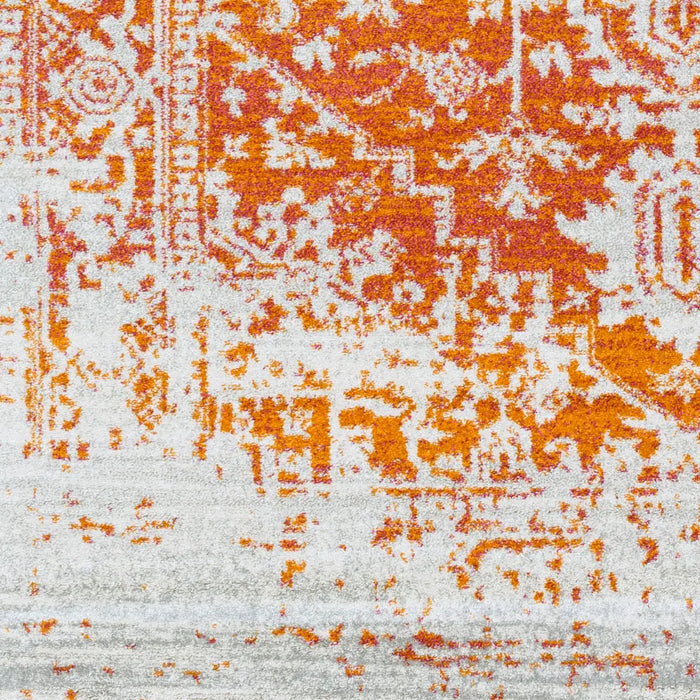 JULIETTE Vintage Traditional Oriental Boho Orange/White Rug